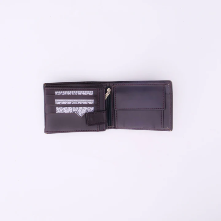 Minimalist Mens Leather Bi-Fold Wallet - Image 3