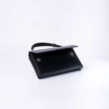 Nova-Womens Handle Leather Clutch Wallet-Black - Image 3