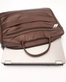 Executive Leather Laptop Bag-Brown