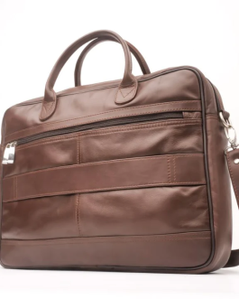 Executive Leather Laptop Bag-Brown