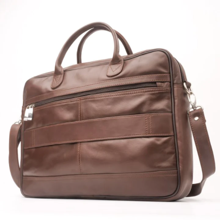 Executive Leather Laptop Bag-Brown