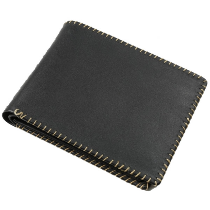 Border 100% Natural Cow Hide Leather Mens Wallet