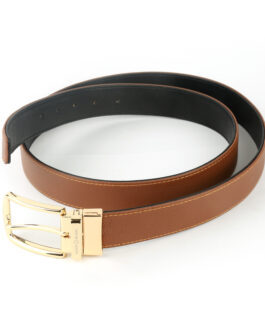 BLACK  Gold BROWN Double Sided Reversible Men’s’ Leather Belt