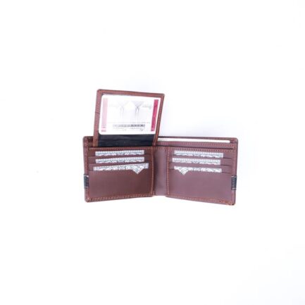 Croc-Style Leather Mens Wallet-Brown - Image 2