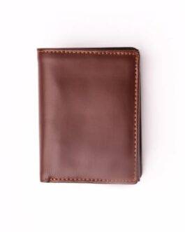 Compact Leather Wallet-brown