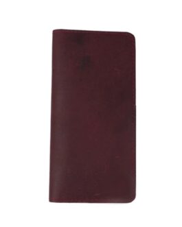 Genuine Vintage Leather Travel Mobile Long Wallet CRIMSON RED