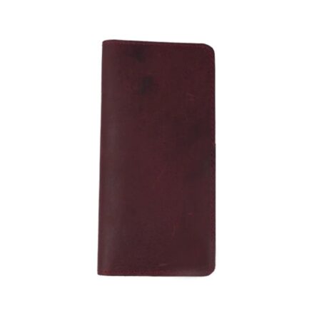 Genuine Vintage Leather Travel Mobile Long Wallet CRIMSON RED