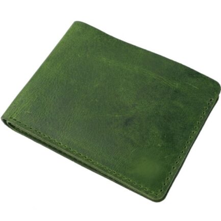 Mens Genuine Vintage Leather Wallet-OLIVE GREEN