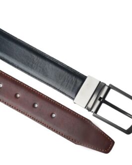 BLACK CHOCOLATE BROWN Double Sided Reversible Men’s’ Leather Belt