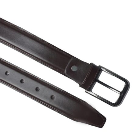 Formal Leather Belt Single Stitch-Black - Image 3