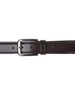 Formal Leather Belt Single Stitch-Black