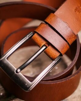 Rustic Leather Belt-Solid