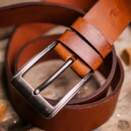 Rustic Leather Belt-Solid - Image 2