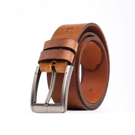 Rustic Leather Belt-Solid