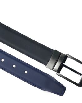 BLACK BLUE Double Sided Reversible Men’s’ Leather Belt