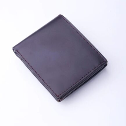 Minimalist Mens Leather Bi-Fold Wallet