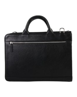 Leather Laptop Bag-Black