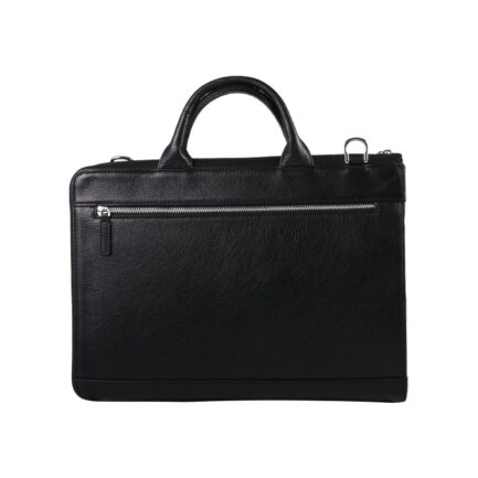 Leather Laptop Bag-Black - Image 2