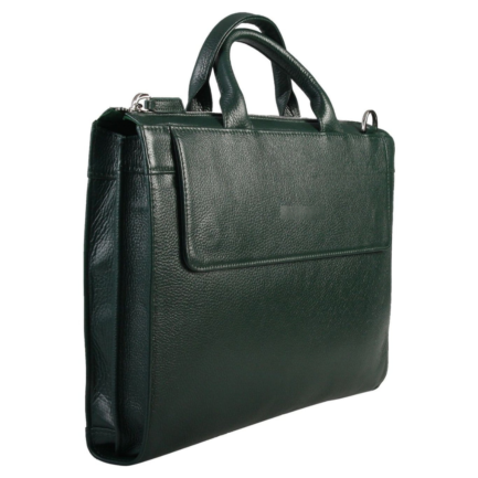 Leather Laptop Bag-Green