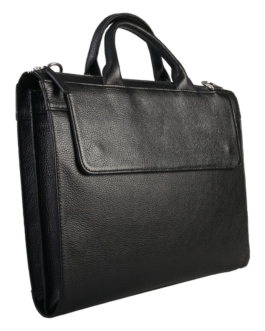 Leather Laptop Bag-Black