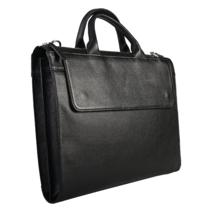 Leather Laptop Bag-Black