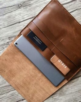 ENGRAVED LEATHER 12 INCH LAPTOP SLEEVE CASE