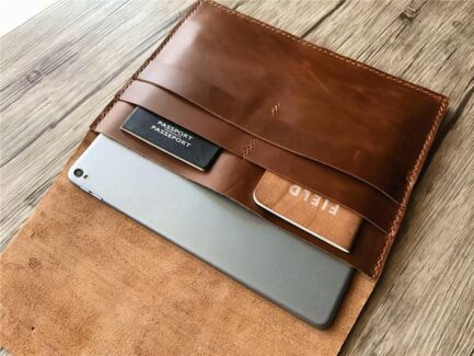 ENGRAVED LEATHER 12 INCH LAPTOP SLEEVE CASE - Image 4