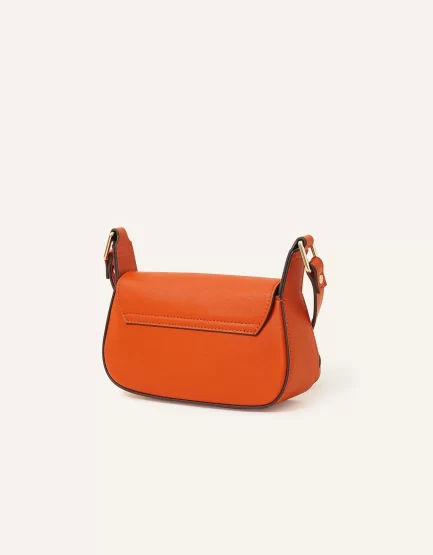 SMALL SADDLE CROSS-BODY BAG ORANGE - Image 2