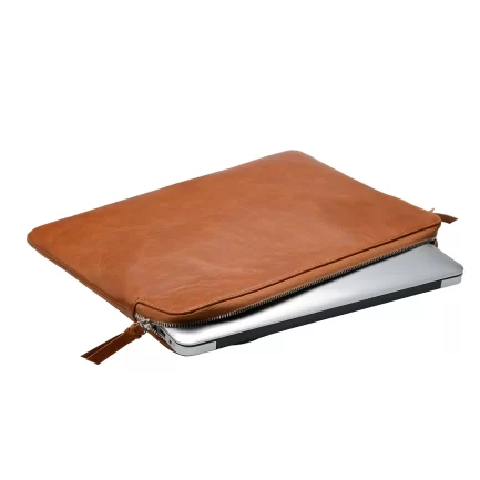 Leather Laptop Sleeve Case With Zipper