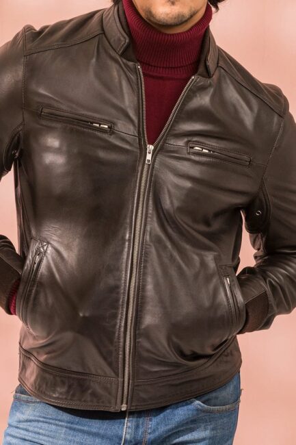 Dark Brown Rib Jacket - Image 2