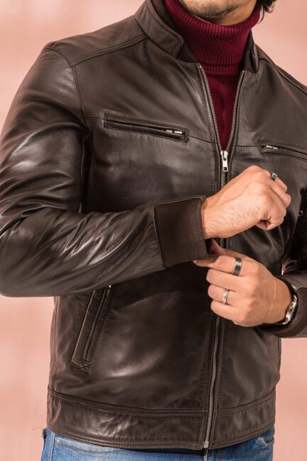 Dark Brown Rib Jacket