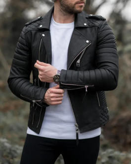 Stylish Biker Leather Jacket For Men