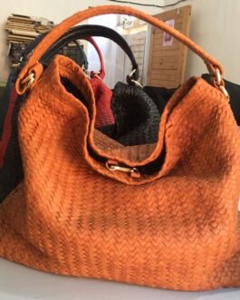 Women Leather Basket Tote Bag