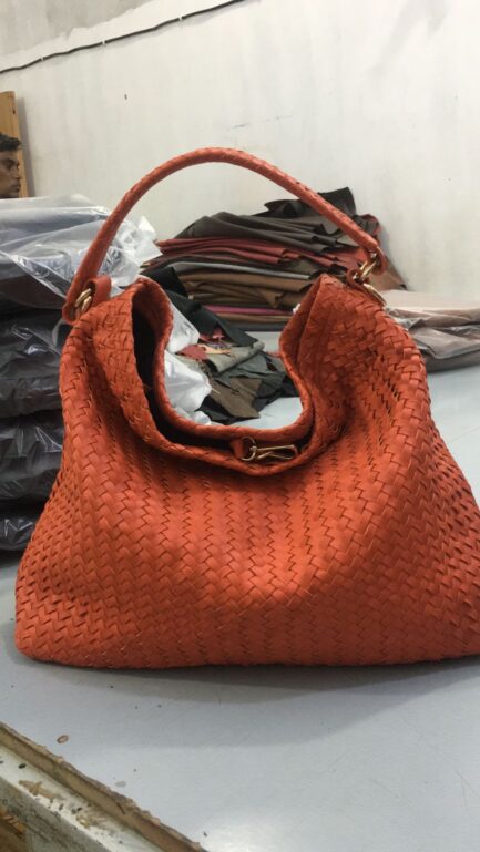 Women Leather Basket Tote Bag - Image 12