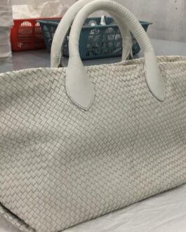 Women Tote Bag Zipper White