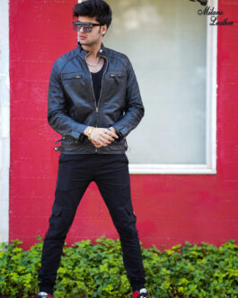 Men Black Leather Jacket ML-jk001