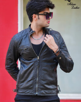 Men Black Leather Jacket ML-jk001