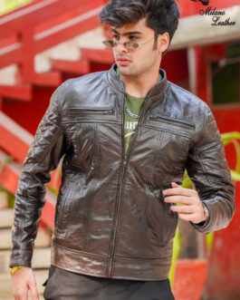 Men Black Leather Jacket ML-jk004