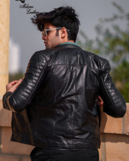 Men Black Leather Jacket ML-jk0015