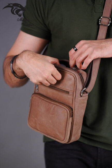 Milano Leather Brown Cross Bag-ML-B005 - Image 2