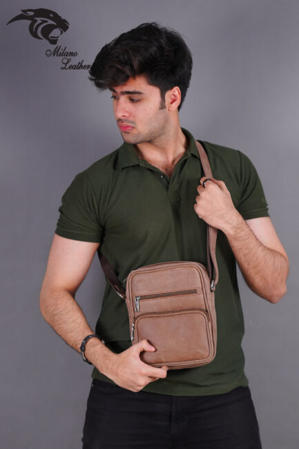 Milano Leather Brown Cross Bag-ML-B005