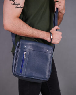 Milano Leather Blue Cross Bag-ML-B004