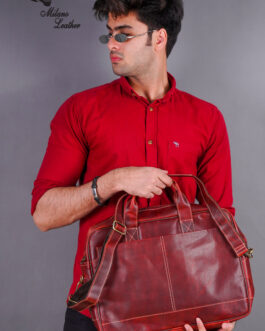 Leather Laptop Bag Maroon ML-LB006