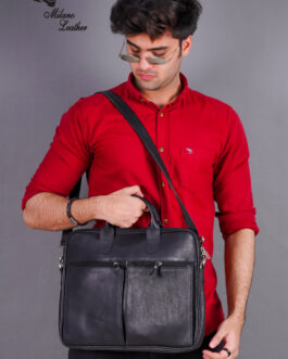 Leather Laptop Bag Black ML-LB007