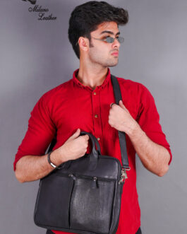 Leather Laptop Bag Black ML-LB007