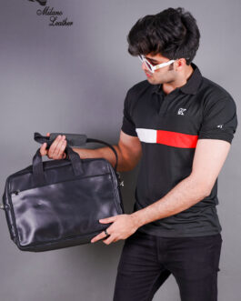 Leather Laptop Bag Black ML-LB008