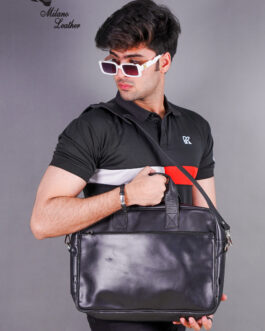 Leather Laptop Bag Black ML-LB008