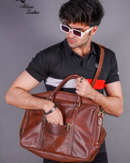 Leather Laptop Bag Brown ML-LB009