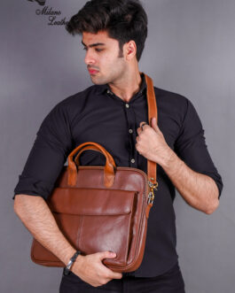 Leather Laptop Bag Brown ML-LB0010